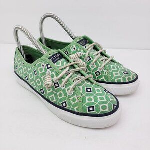 Sperry Top Sider Womens Size 6 Mint Green Slip On Boat Sneaker Shoes STS95430